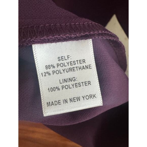 NWT Of Mercer Fit & Flare Dress – Plum with Black Trim – Size S - Picture 6 of 6